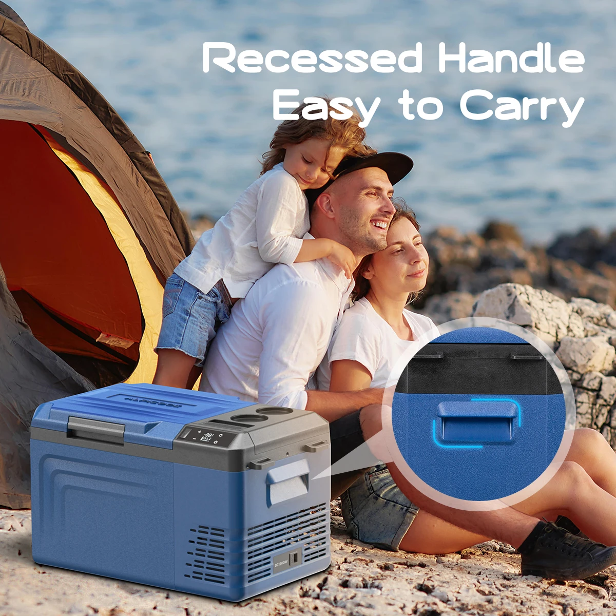 For Alpicool WT20 RV Mini Outdoor Compressor Fridge Removable Battery Car Cooler for Camping Hotel Boating Portable Freezer