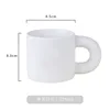 Matte white chubby cup print