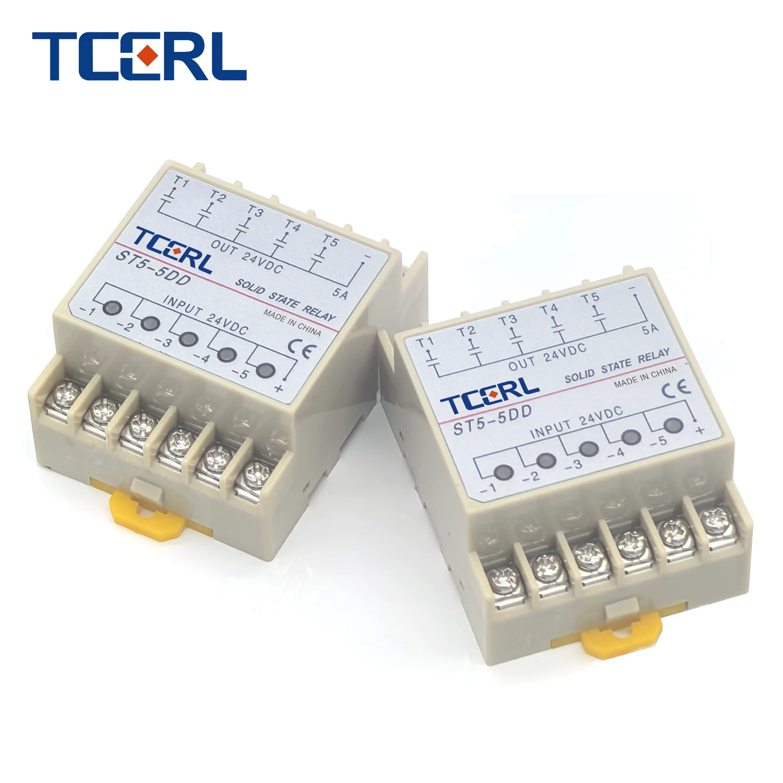 ST5-5DD Subminiature 5-Channel SSR Relay Module High Power Din Rail ...
