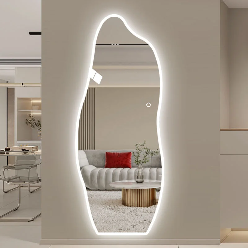 product customized modern anti fog backlight frameless wall mounted smart bathroom led mirror for hotel-1