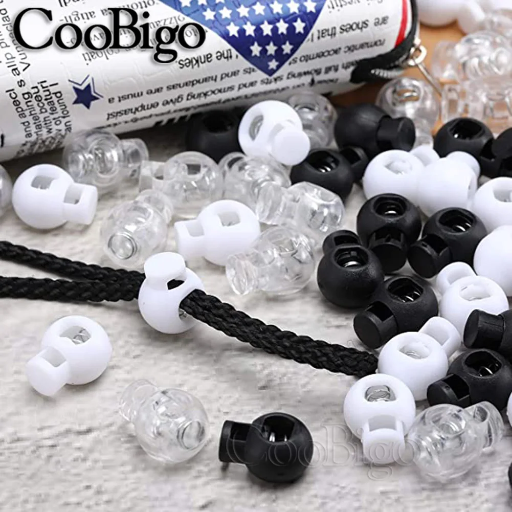 Braçadeira de plástico para prender trava, clipe de bloqueio de corda,  braçadeira de paracord, roupas esportivas, chapéu, acessórios de roupas,  preto