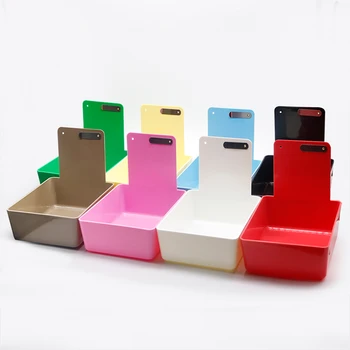 Wholesale Multi-colors Plastic Dental Lab Working Pan Neaten Case with Steel Note Clip Holder