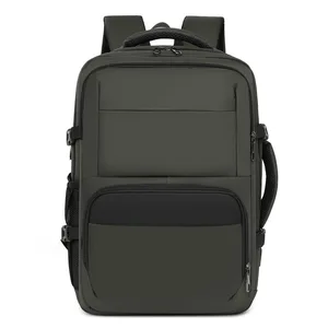 2026 New Men's Backpack Solid Color Large Capacity Backpack Computer Student Business Travel Backpack