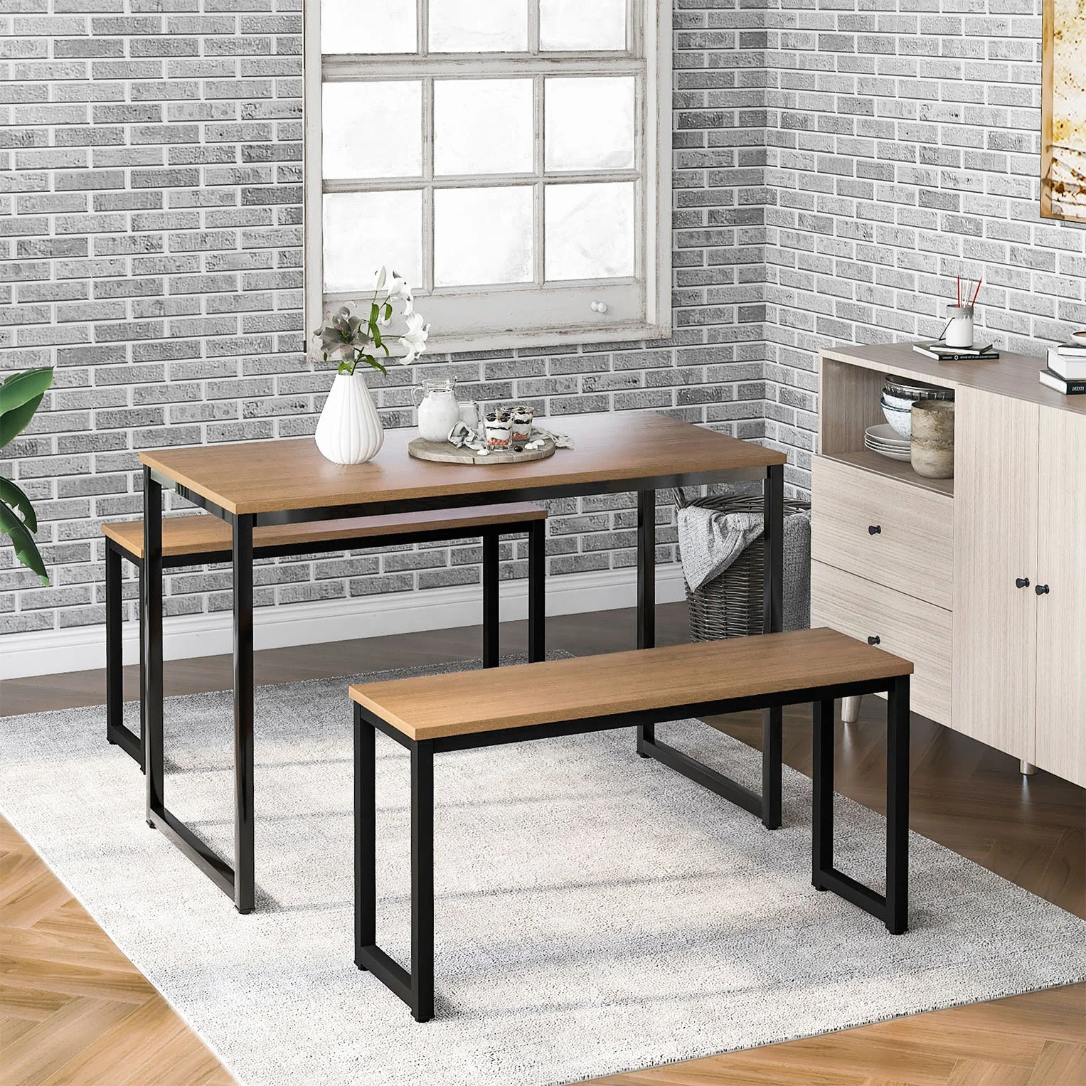 Wooden Dining Table And Bench Set - Dining Table With Bench Buy Dining Table With Bench Online At Best Prices In India Flipkart Com / Plus, design your own dining table as part of our designed by you collection.