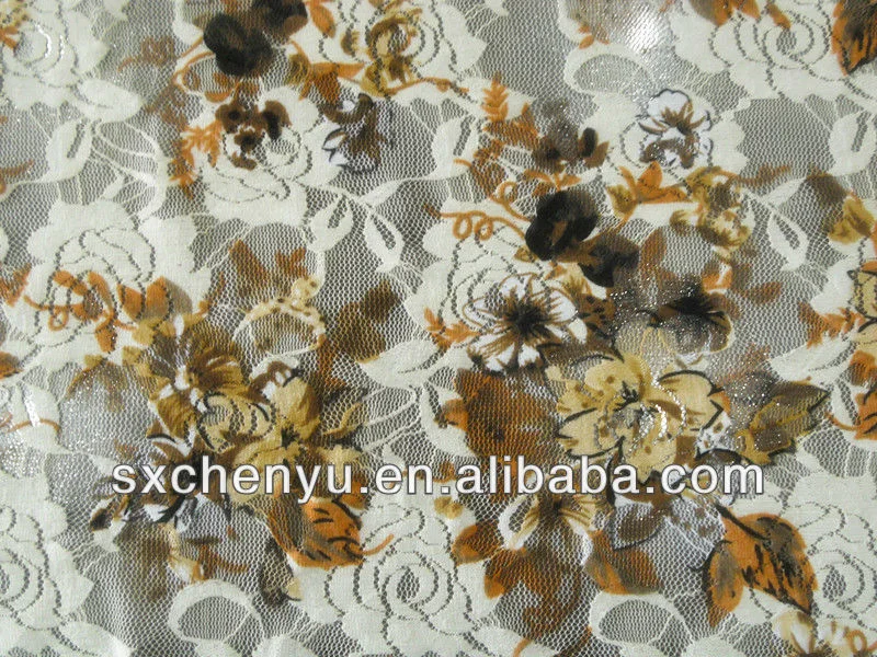 Chenyutex Autumn and winter fashion Nylon Spandex Lace Jqd knitting  Fabric
