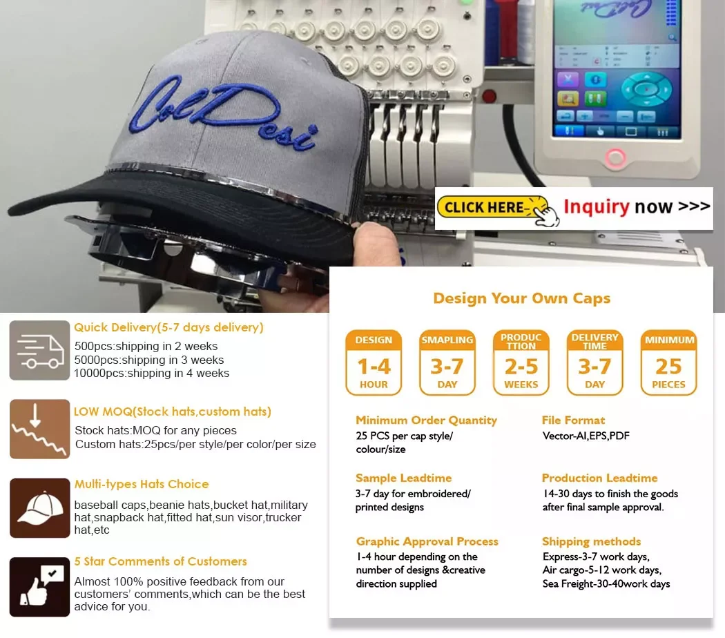 Custom Baseball Hat Custom Men High Trucker Snapback Black 6 Panel Brim