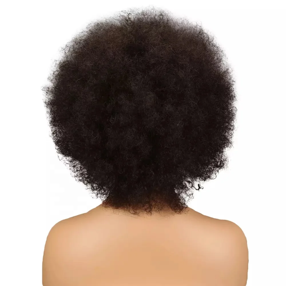 100% Brazilian Remy Hair Short Afro Kinky Curly Human Hair Wigs For Black Women - Foto 6