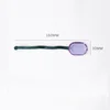 Cucchiaio Viola 16 cm con Manico Verde Lago