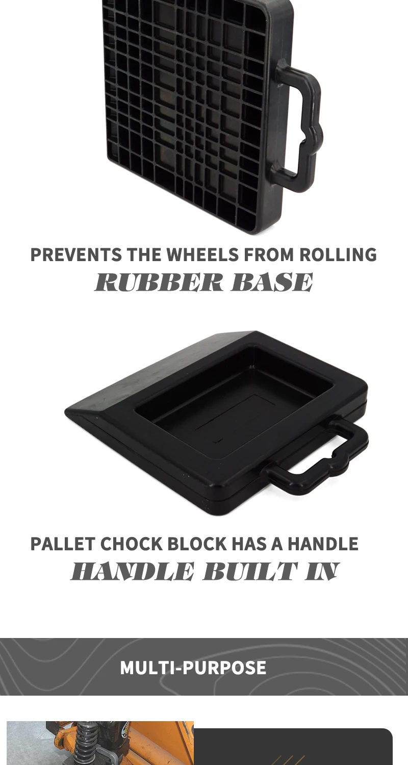 Hand Pallet Jack Stopper Wheel Chock Pallet Truck Chock Stop Rubber