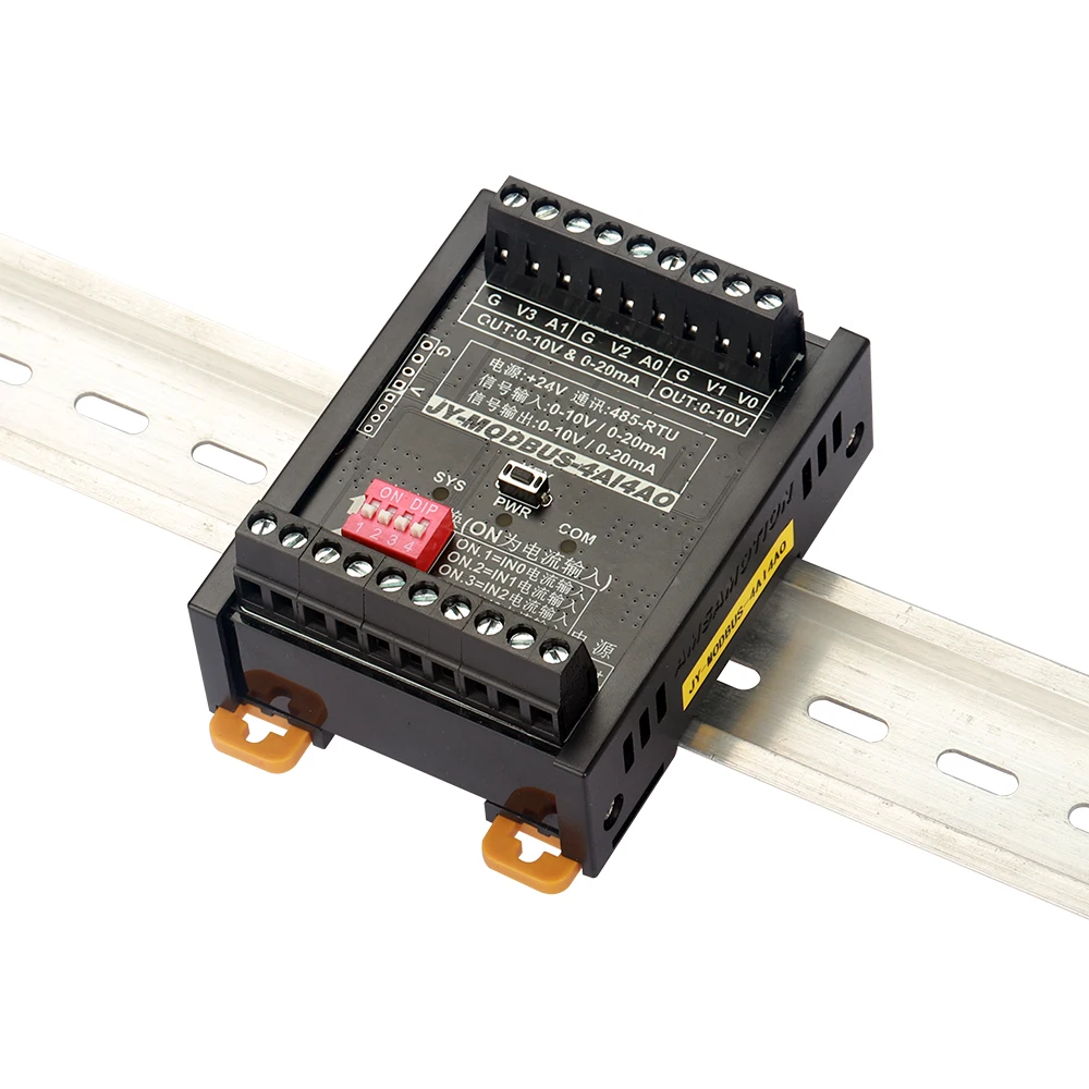 Amsamotion R485 Modbus RTU Data Collection Module 4AI 4AO