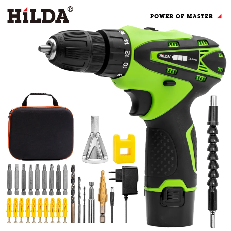 12V Multifunctional Power Tools Mini Lithium Battery Chargeable Electric Cordless Drill Kits