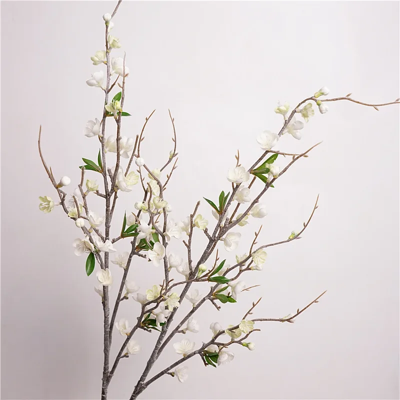 X294 Artificial Peach Blossom Branch Home Table Wedding Decoration