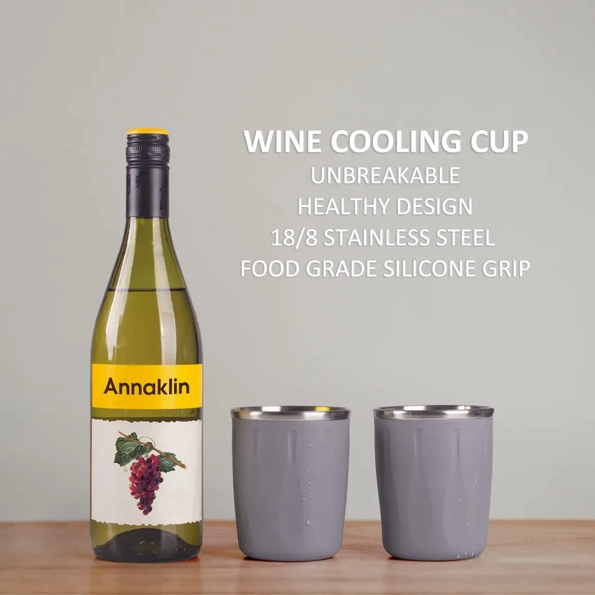 Wine Freeze Cooling Cups Cool Drinking Cup Stainless Steel Wine Cooling