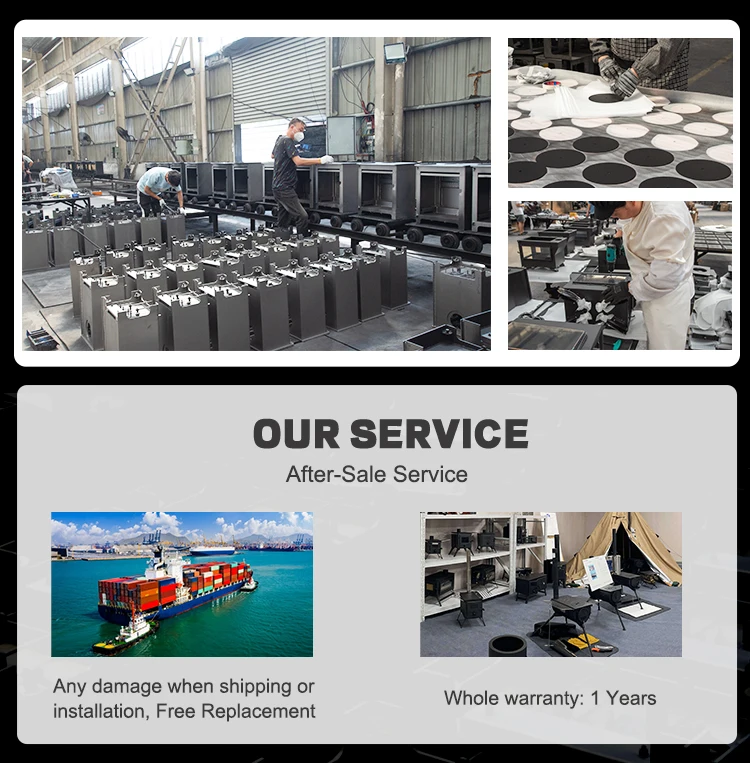 High Efficiency Insert Wood Burning Fireplace Steel Plate Wood Burning