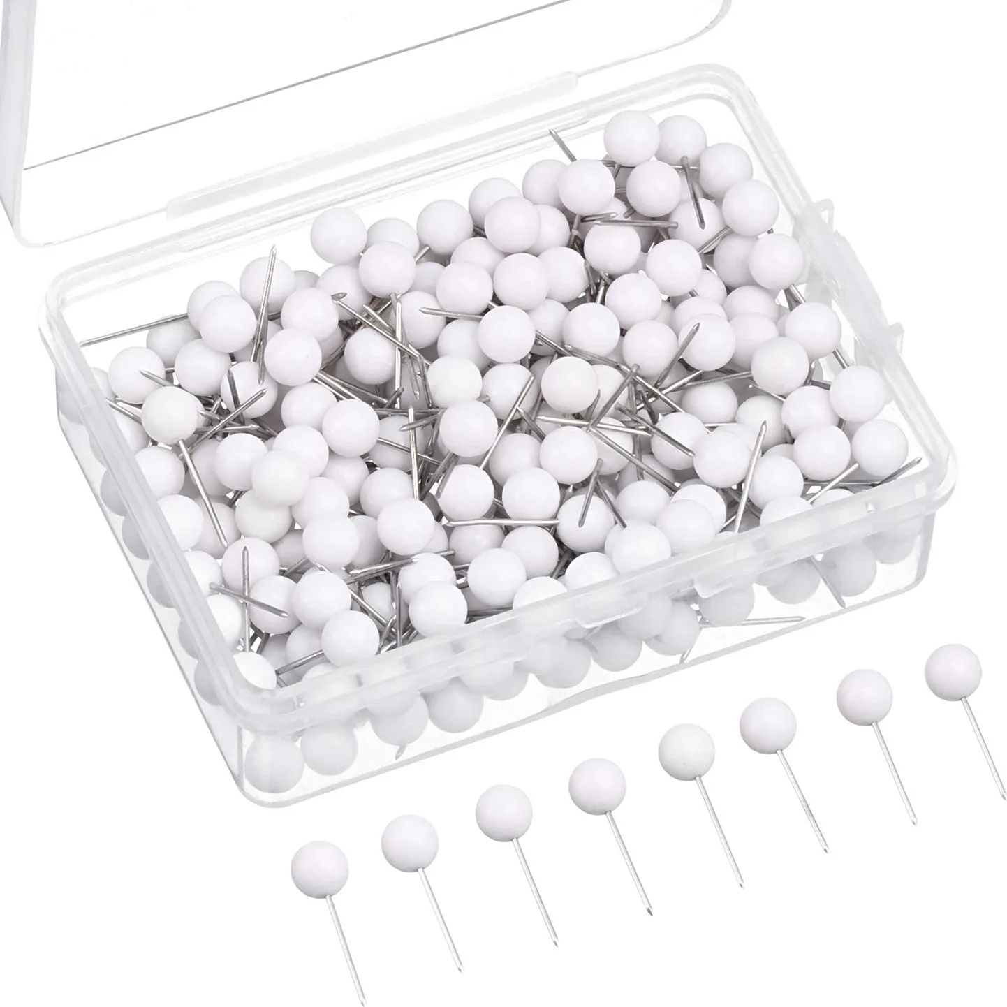 500 шт., Цветные булавки с круглой головкой