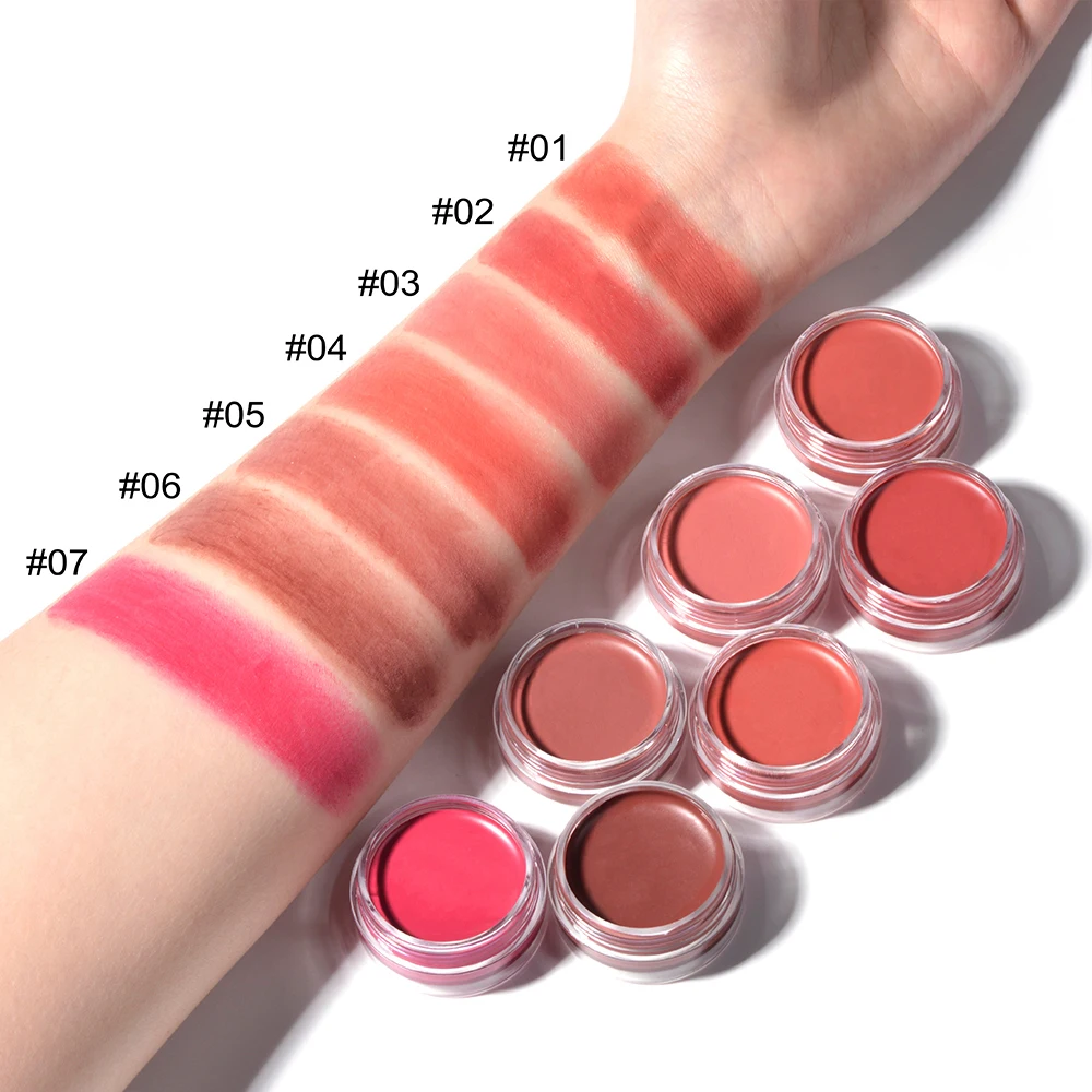 Высококачественная 14-абажурная веганская водостойкая палитра кремовых румян с многоцелевой формулой для макияжа губ щек и