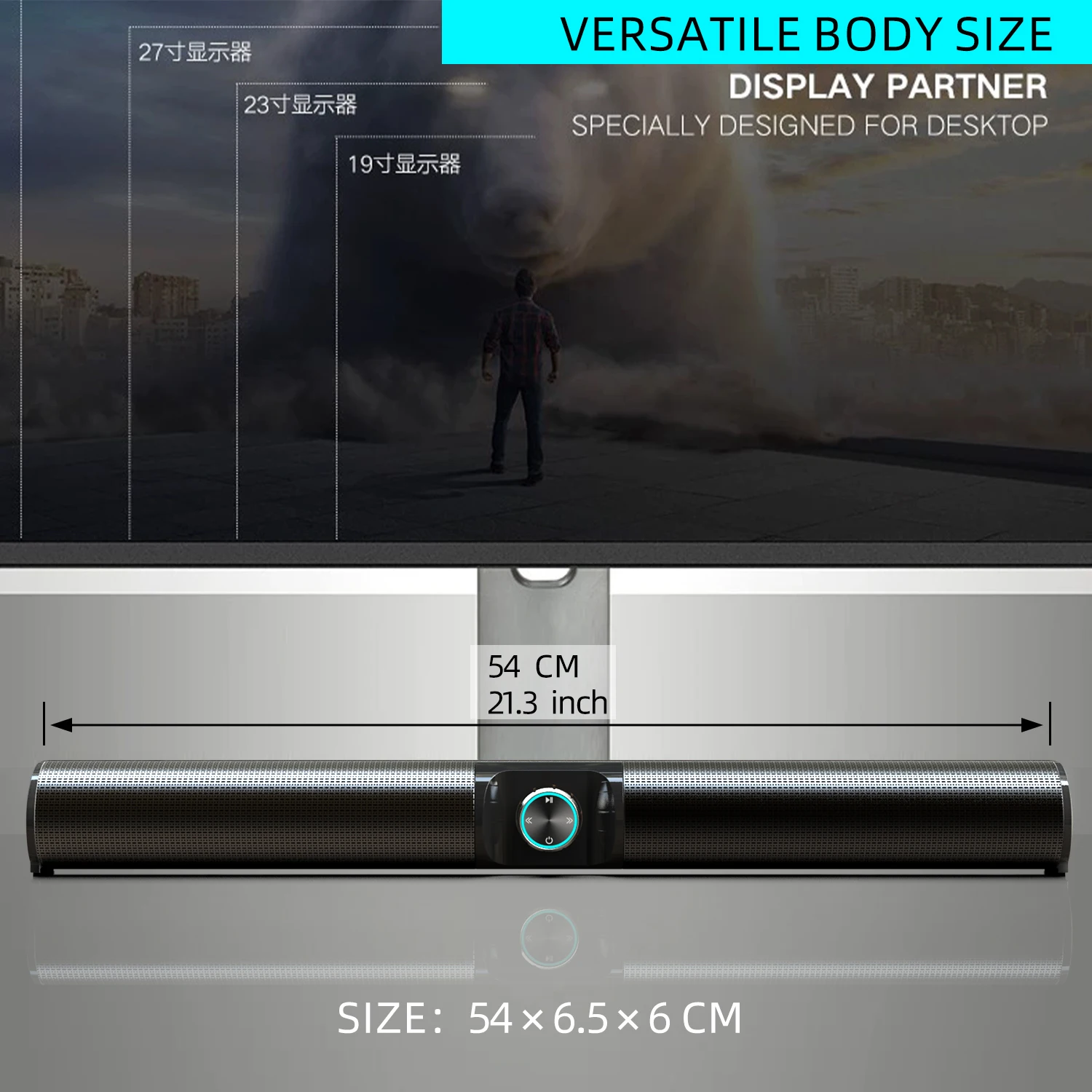 BS-55ポータブルワイヤレスBluetoothスピーカー,TVサウンドバー