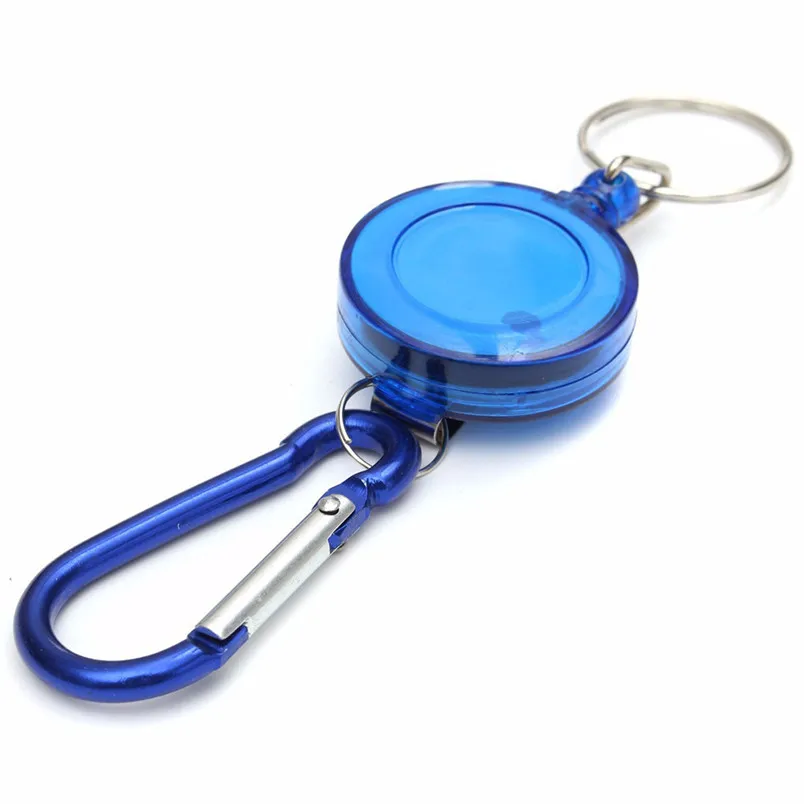 Recoil Carabiner ID Ski Pass Owner LIU9 Retractable Key Chain Badge Reel 