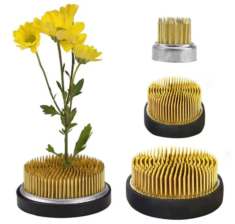 Wholesale Flower Frogs Round Shape Copper Material Kenzan For Ikebana