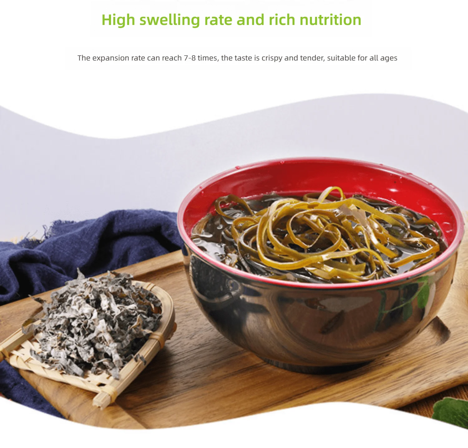 Laminaria Japonica Sun-Dried Laver Kelp Organic Cooked Dried Kelp