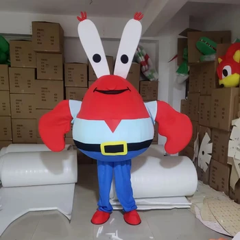 Hot Sale Red Crab Mascot Costume New Halloween Cosplay Costume Cartoon Red Crab and Patrick-Star Mascot Costume for Party