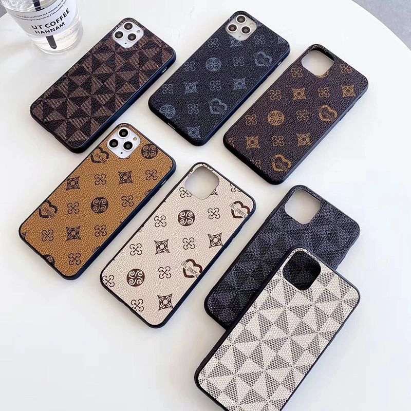 Wholesale Wholesale Luxury Geometric Lattice Pattern Leather Phone