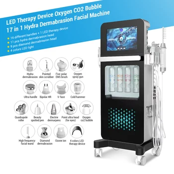 Newest 17 in 1 Jetpeel Oxygen Multi-Function Facial Machine Hydro Crystal Microdermabrasion with US Plug
