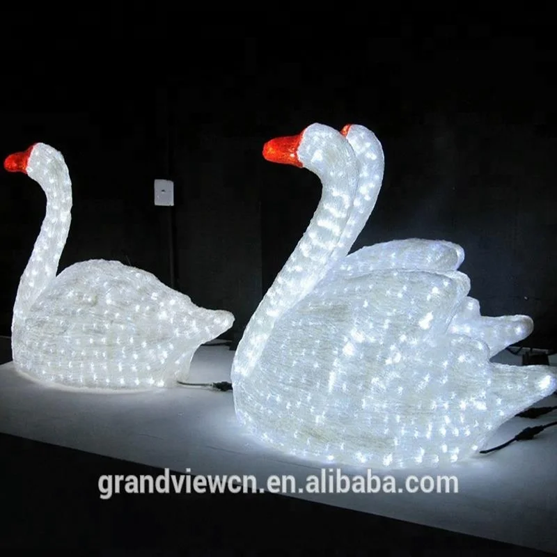 3D Led Swan Light Custom Design Wedding Decorator Species of Swan