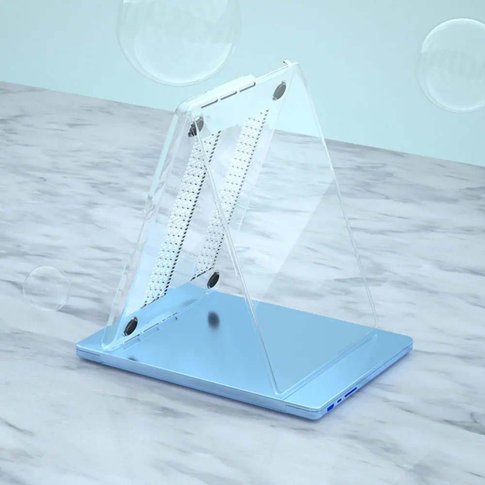 High Transparent Clear Hard Shell Laptop Case for Macbook Air Pro M1 M3 OEM Service Fits 13 14 15 Inch