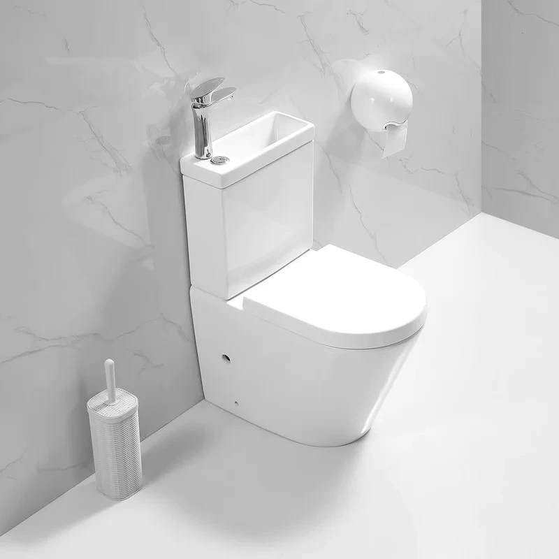Japanese Sink Bidet Toilet Combo Into Wc Wash Hand Wc In Lavabo Design Floor Mounted P-trap Wc Hot And Cold Mixer Valve - Buy Japanese Bidet Toilet Combo Into Wc