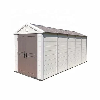 Wholesale new series easily assembled temporary modular portable outdoor garden shed box double swing door plastic storage room