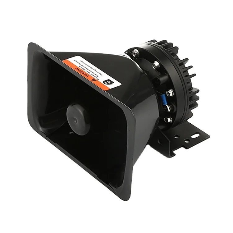 Jingwei Multi Function Black Aluminum 8 Ohm 12V 100W Speaker Horn