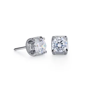 Original Design Single 9k 14K 18K White Gold 1.64ct Diamond Stud Earrings for Women Everyday Jewelry