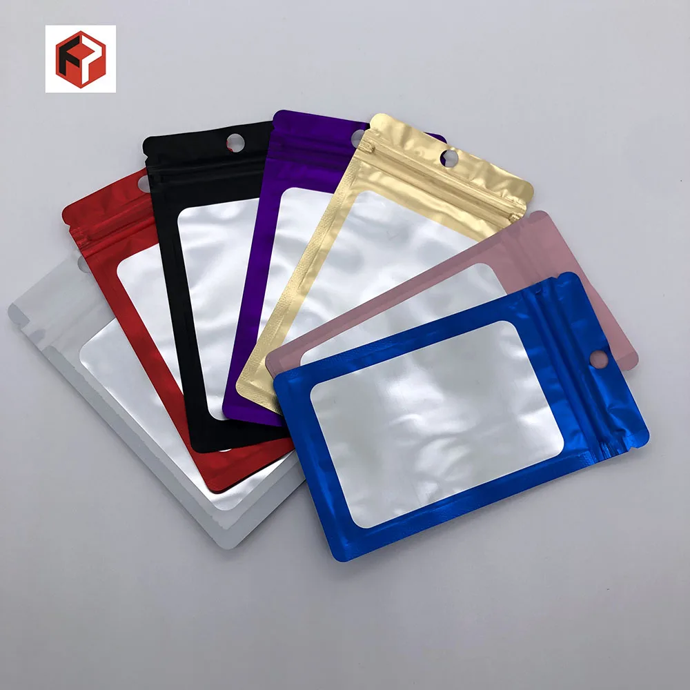 Fast Delivery Front Frosted Window Aluminum Foil Mylar Bag Round Hole ...