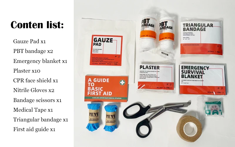 Gunshot Wound Kit Pouch Box Vintage Surplus Individual First Aid Kit