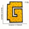 Autocollant en tissu lettre anglaise g