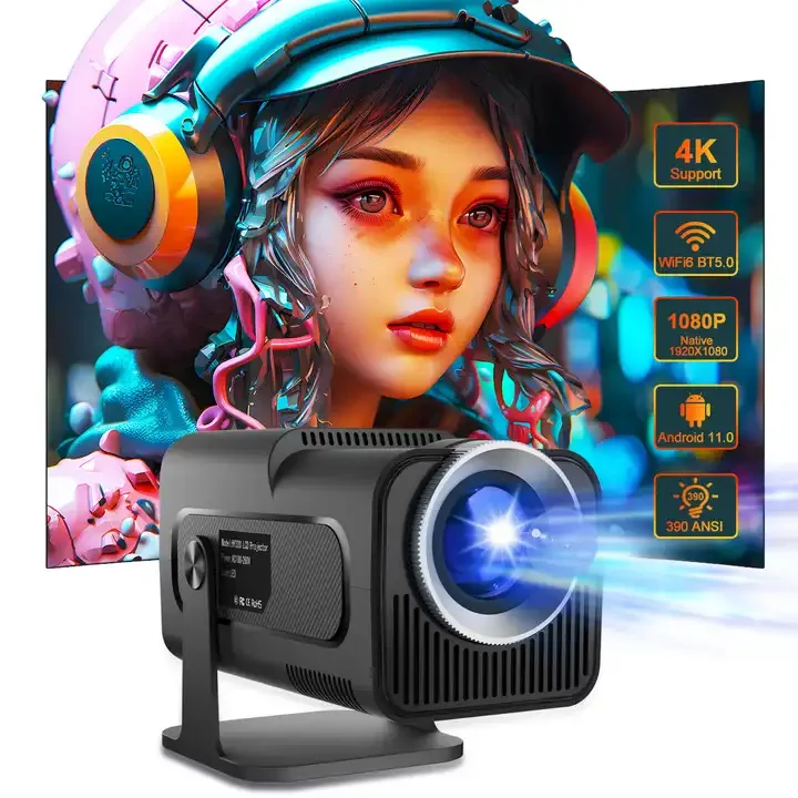 Salange 2024 Mini Portable Projector HY320 - 1080p 4K Smart Android