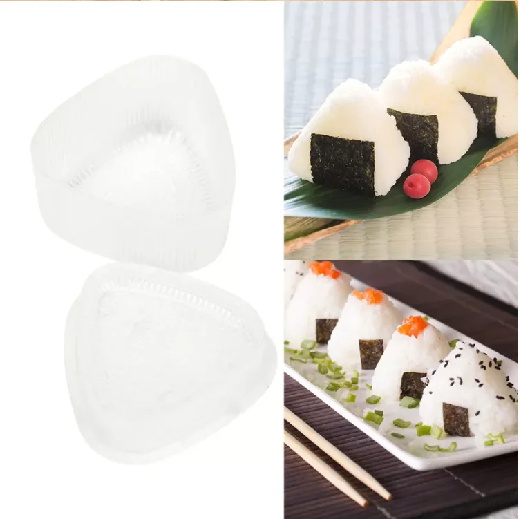 2PCS Sushi Mold Onigiri Rice Ball Food Press Triangular Sushi