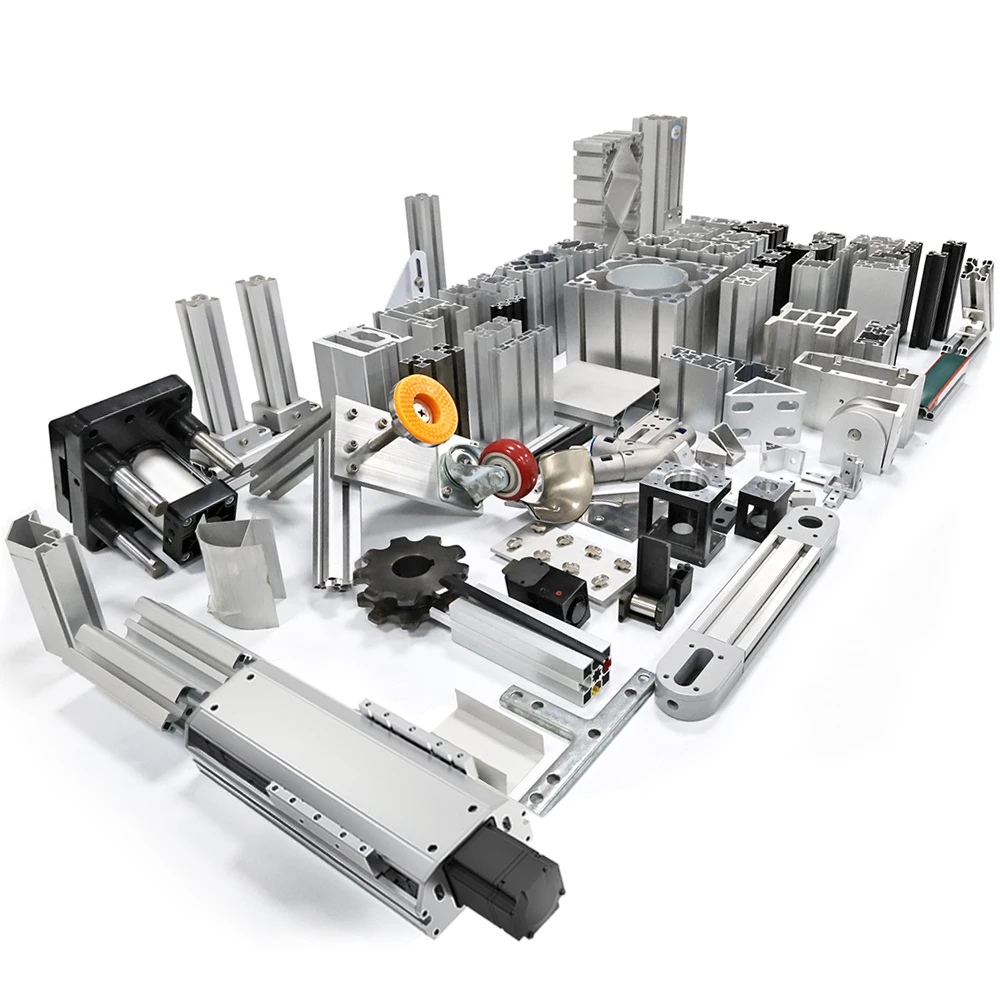 Profil extrudat din aluminiu anodizat certificat 2020 2040 3030 4040 furnizat de producător pentru sistem de montare panouri solare