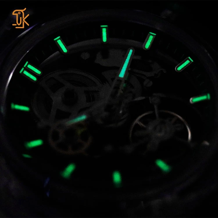 Custom Unbranded Luxury Skeleton Automatic Watches for Men  Sapphire glass Design mechanical Transparent Wristwatch Supplier OEM