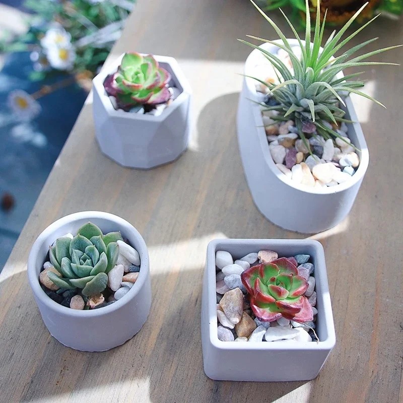 Oval Flower Pot Silicone Molds - Eco-Friendly Vase Molds for Cement,  Succulent Pots & Jewelry Trays, Indoor & Outdoor Use