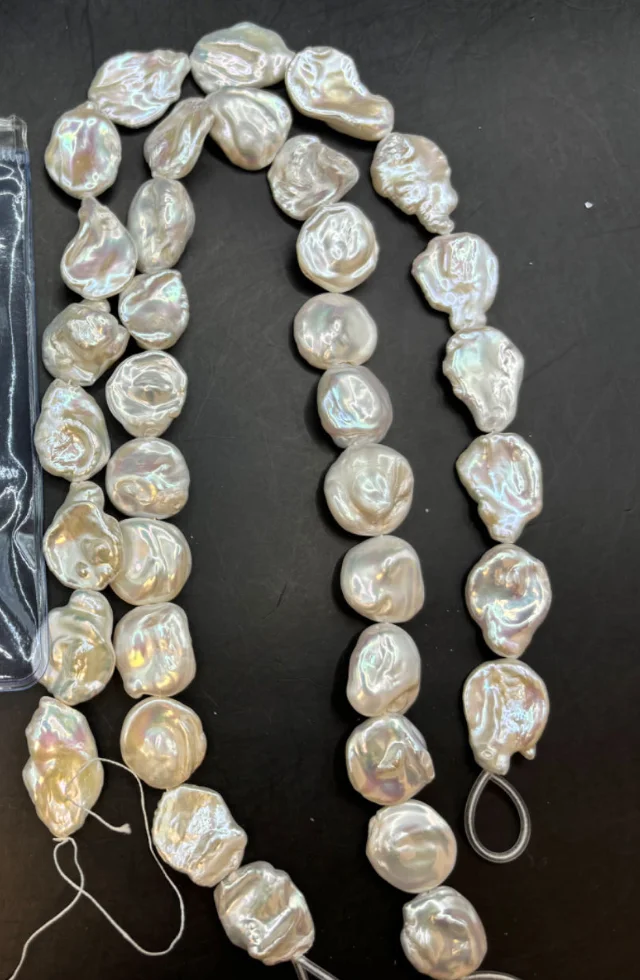 Natural Baroque Keshi Pearl String 1A 15-17mm Freshwater