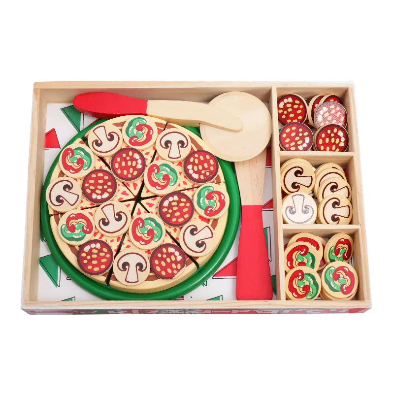 wooden pizza set