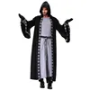 6332 Gray robe, long robe coat, belt, waist rope, gloves