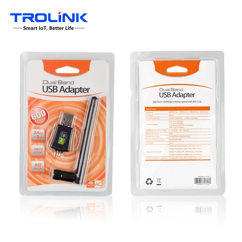Factory Price Custom Logo Free Driver 600m Wireless Wi Fi Network Card Usb Adapter Dongle