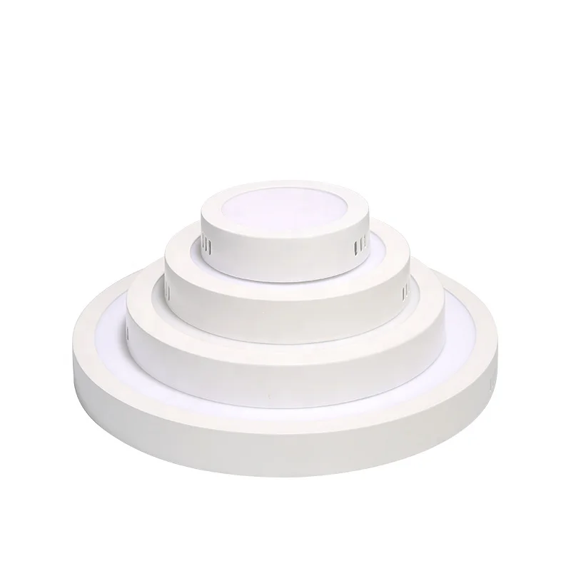 6w 12w 18w surface mounted ceiling round square led panel light
