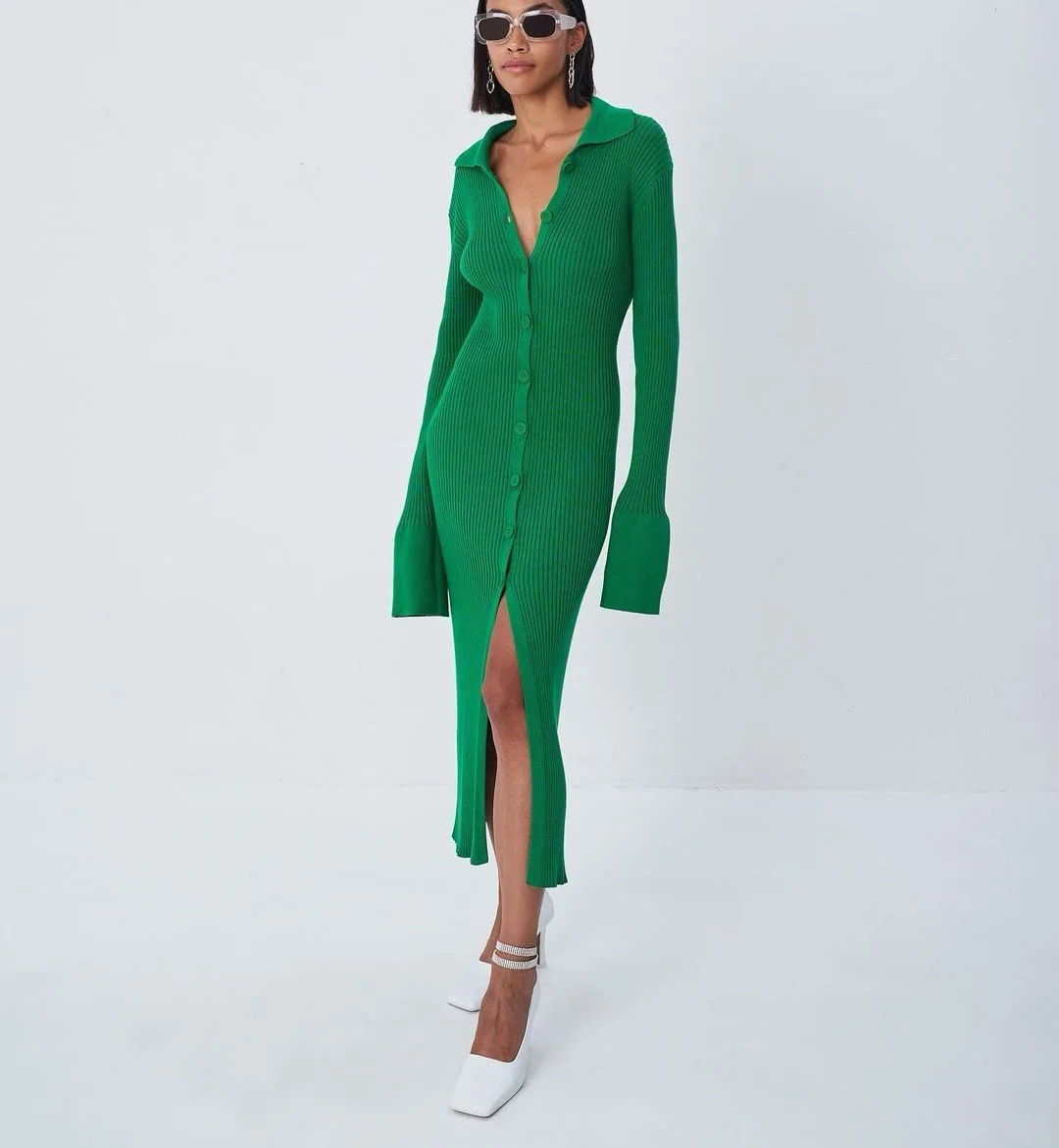 Women Longsleeve Bodycon Knitted Maxi Sweater Long Dress Lady Elegant  Female Turn Down Collar Midi Split Slim Dresses Clothing - Buy Casual  Dresses,Womens Dresses,Women Long Dresses Elegantshmere Product on  Alibaba.com