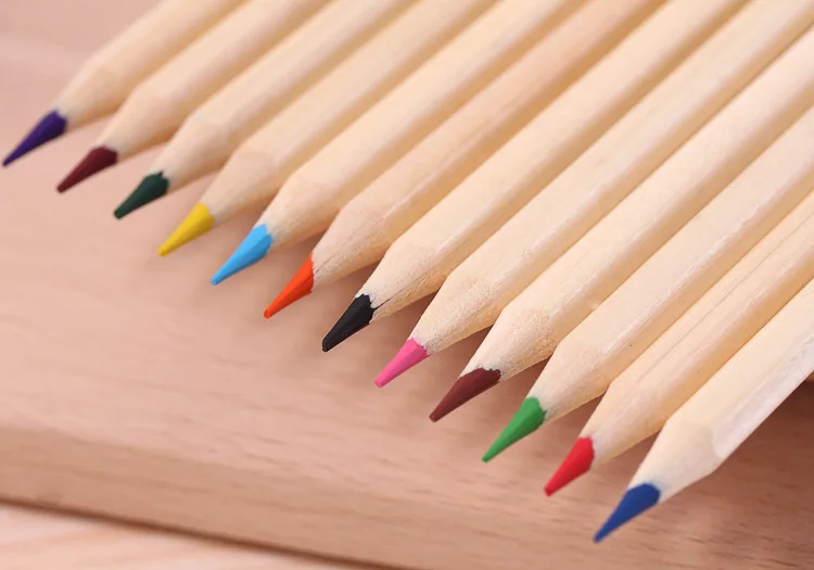 Color Pencil 12 Pack Mixed Non-Soluble Erasable Professional Students Oily Lead Sketch Painting Set Barrel Wholesale_voghion.com
