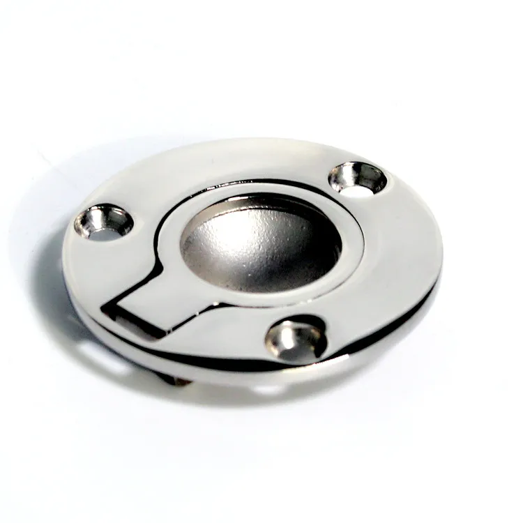 Stainless Steel 50*41mm Round Boat Hatch Pull Flush Mount Lifting Ring Hardware
