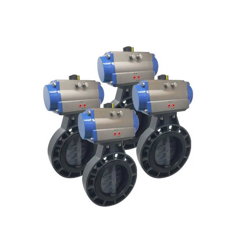Solenoid Tomoe Weld butterfly Valve with Pneumatic Actuator